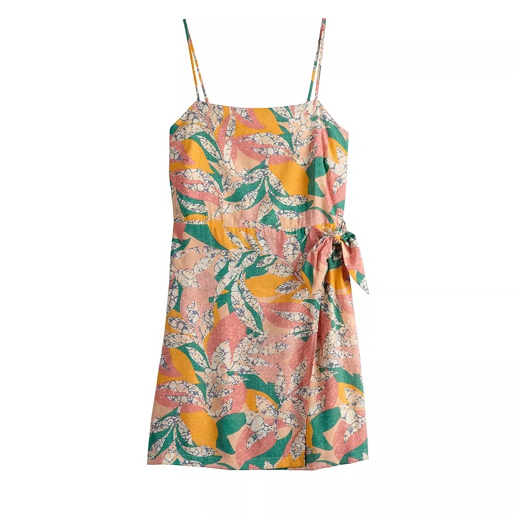 NWOT Nine West Printed Tie Mini Dress